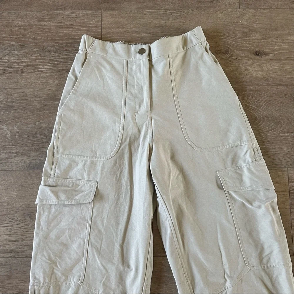 Lululemon Utilitech Cargo Pocket High Rise Pants Light Beige Sz 25